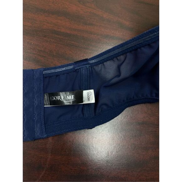 Adore Me Navy Lace Strapless Bra Size 38DDD - Picture 5 of 7